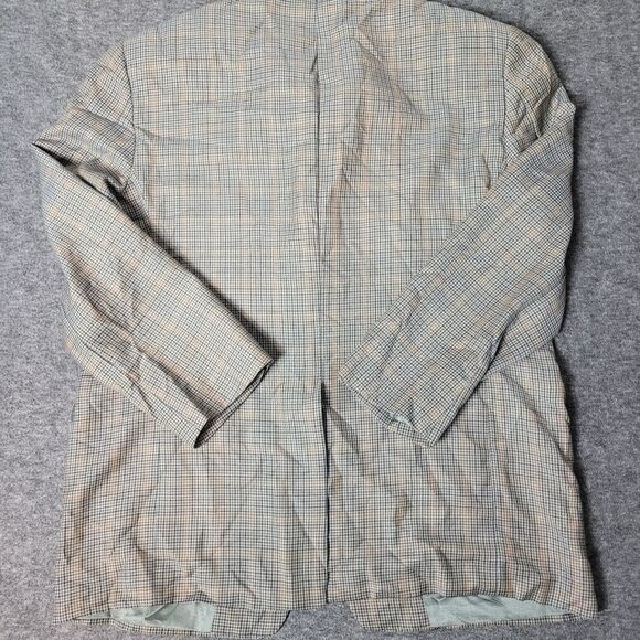 Burberry London Mens 43 S Jacket Glen Check Orange 2 Button Single Vent Blazer - Picture 3 of 15